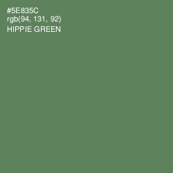 #5E835C - Hippie Green Color Image